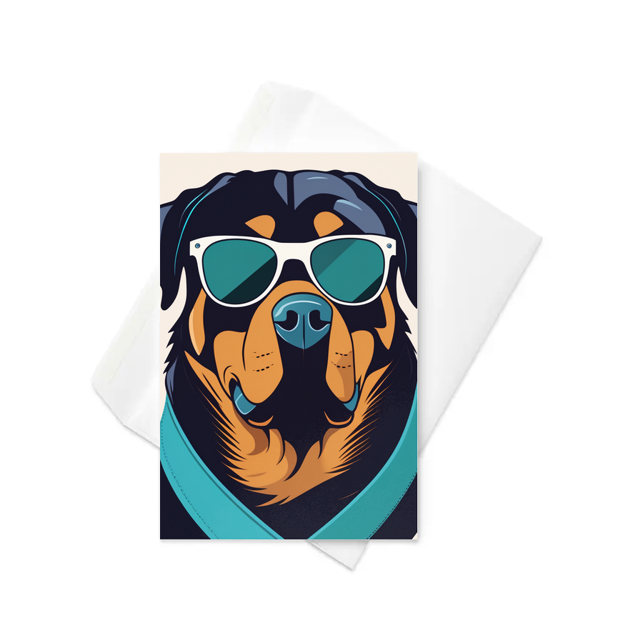 PugMug Custom Rottweiler Greeting Card