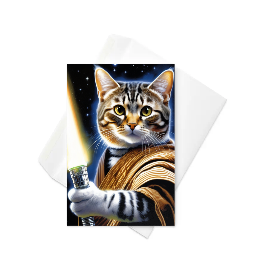 PugMug Custom Tabby American Shorthair Cat Greeting Card