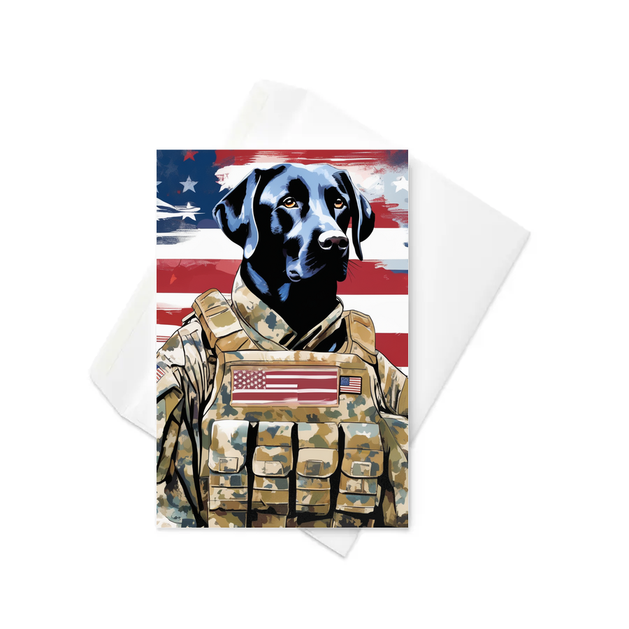 PugMug Custom Black Labrador Retriever Greeting Card