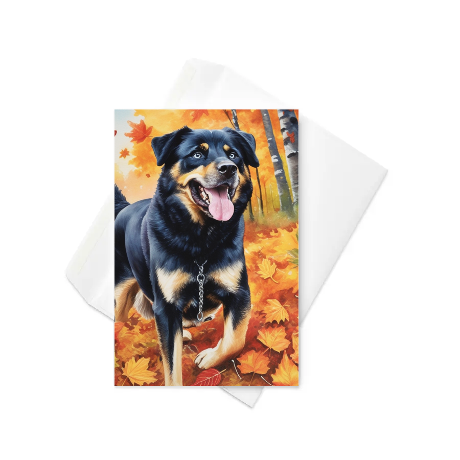 PugMug Custom Blue Greeting Card