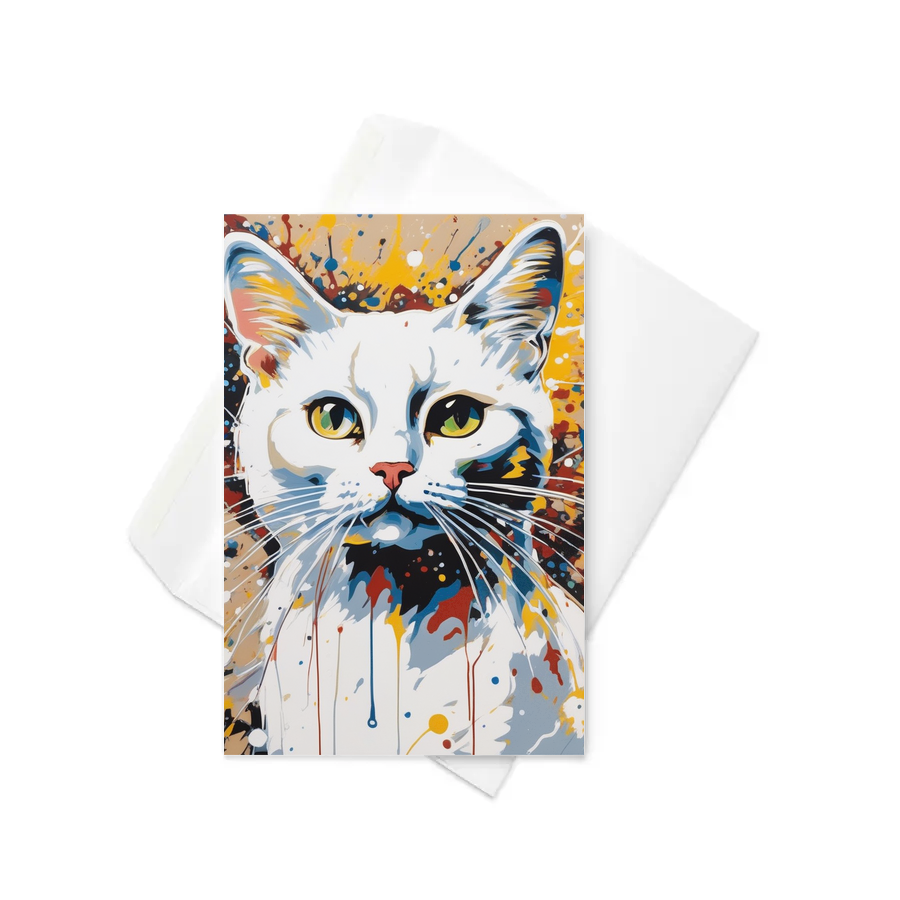 PugMug Custom White Companion Cat Greeting Card