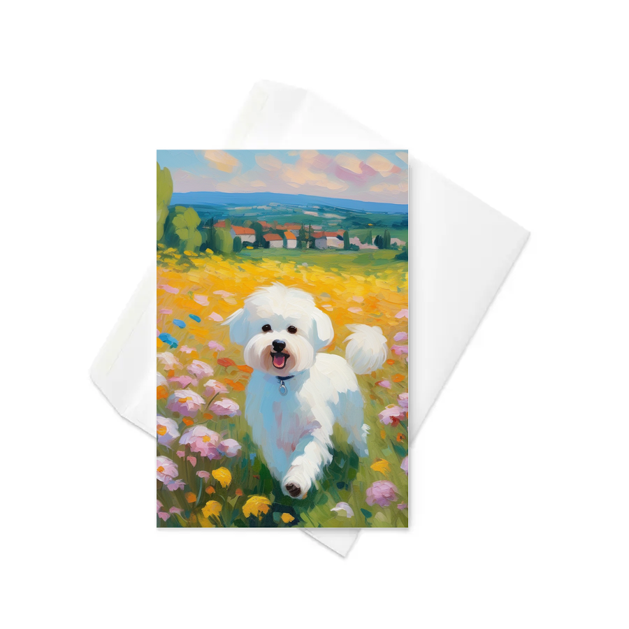 PugMug Custom Bichons Frise Greeting Card