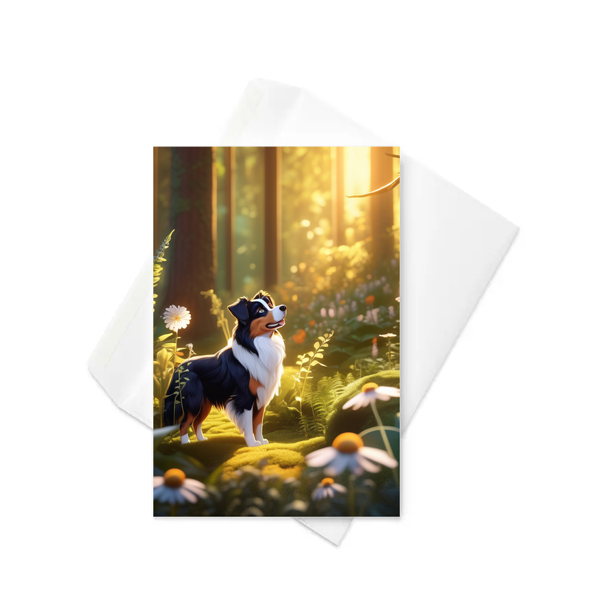 PugMug Custom Miniature American Shepherd Greeting Card