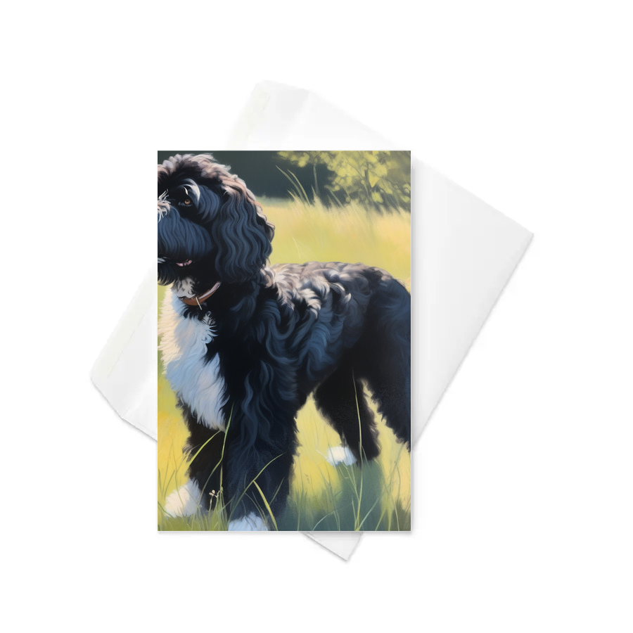 PugMug Custom Portuguese Water Dog Greeting Card