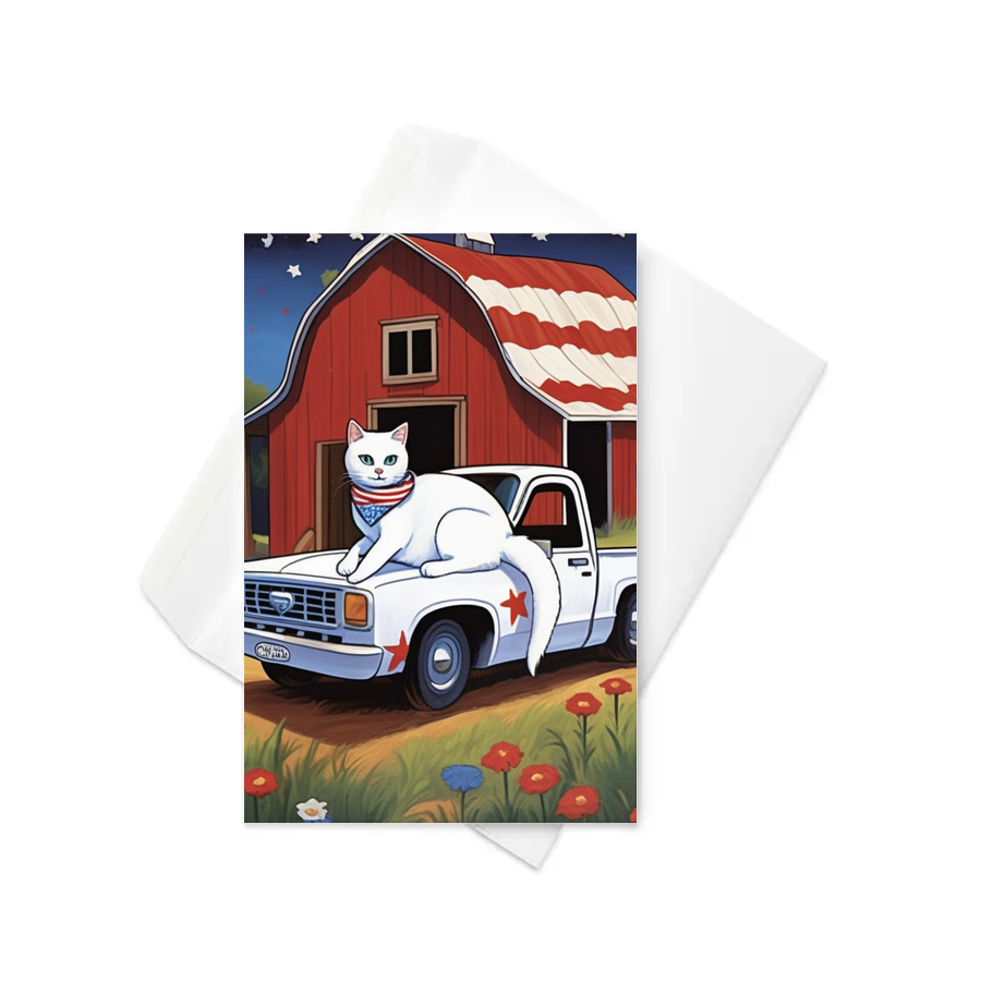 PugMug Custom White Companion Cat Greeting Card