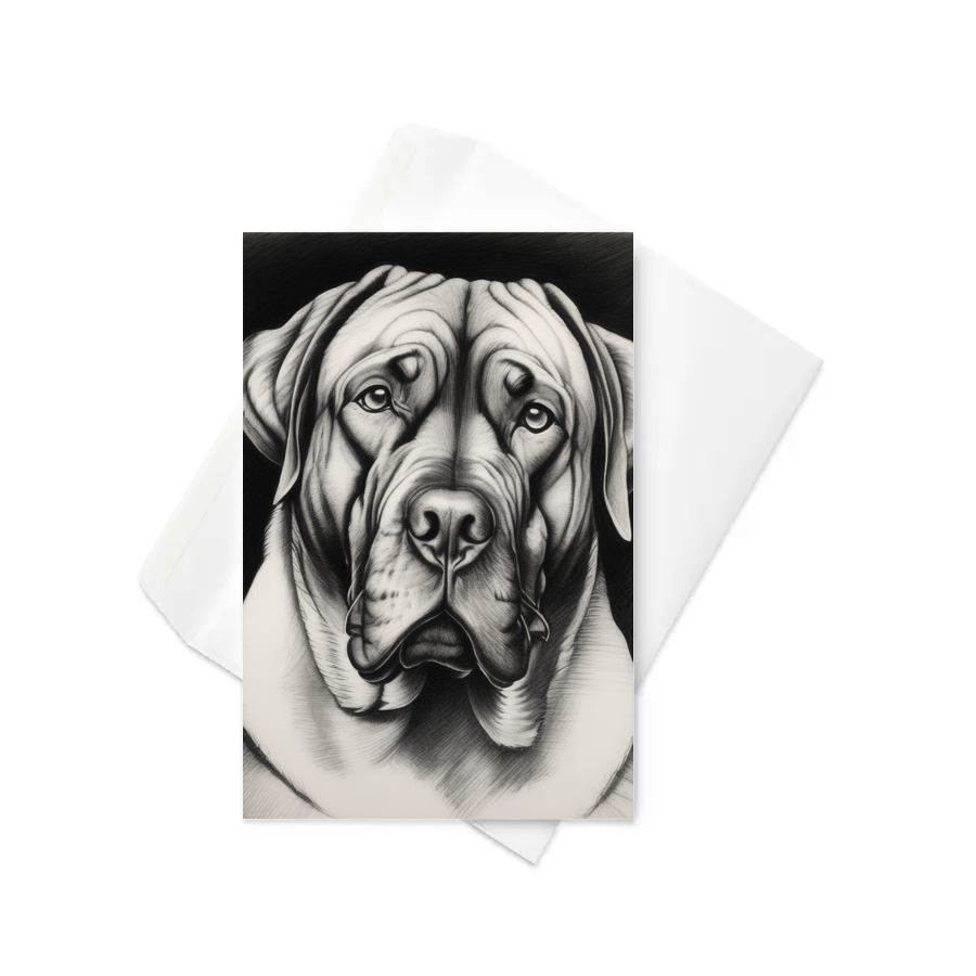 PugMug Custom Mastiff Greeting Card