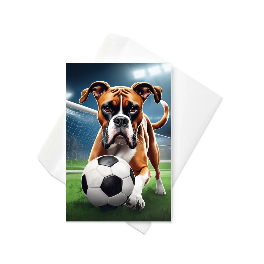 PugMug Custom Boxer Dog Greeting Card