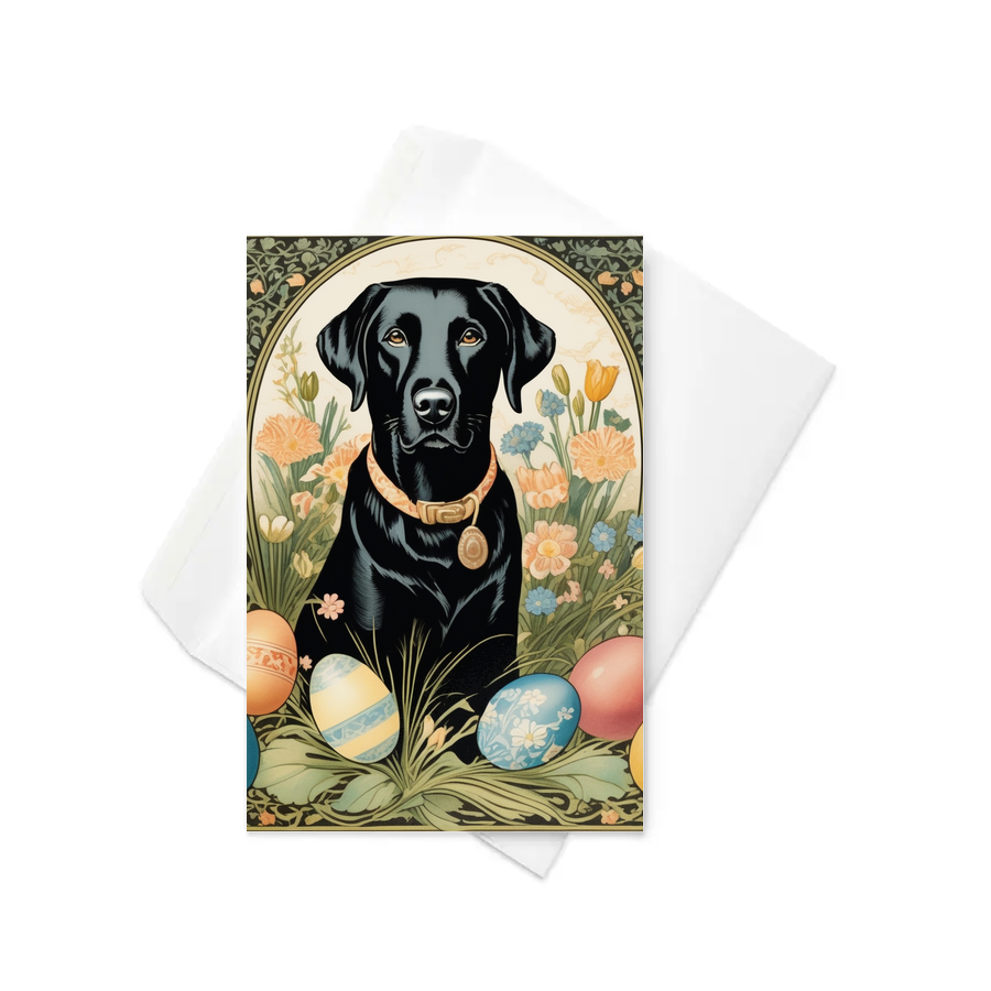 PugMug Custom Black Labrador Retriever Greeting Card