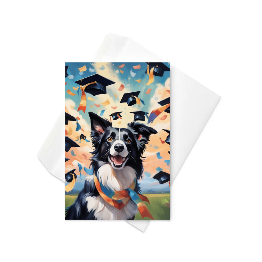 PugMug Custom Border Collie Greeting Card