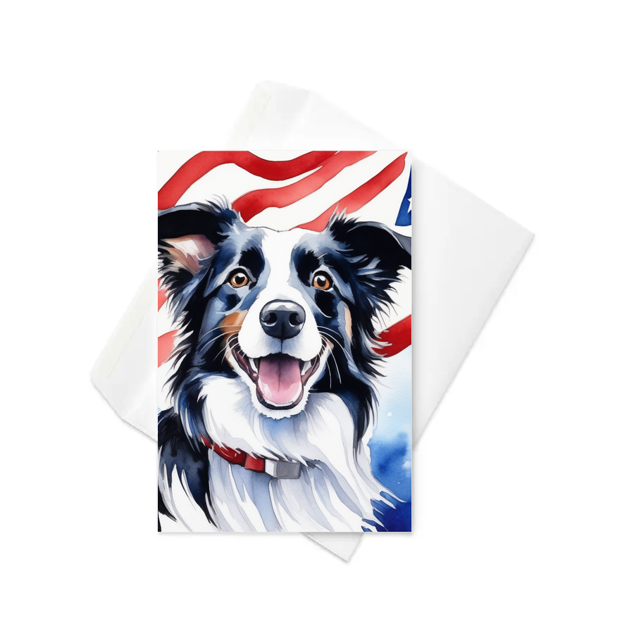 PugMug Custom Border Collie Greeting Card