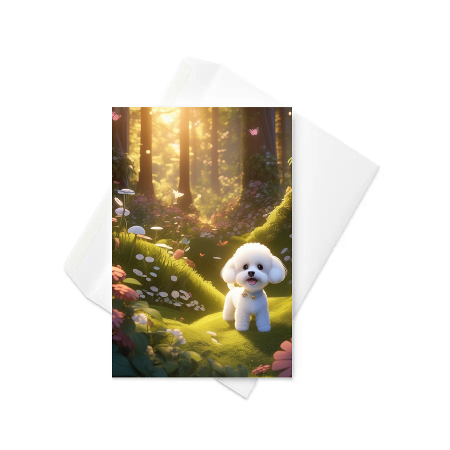 PugMug Custom Bichons Frise Greeting Card