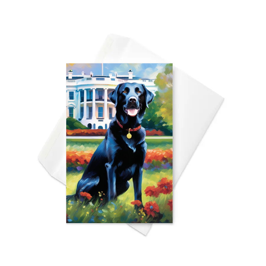 PugMug Custom Black Labrador Retriever Greeting Card