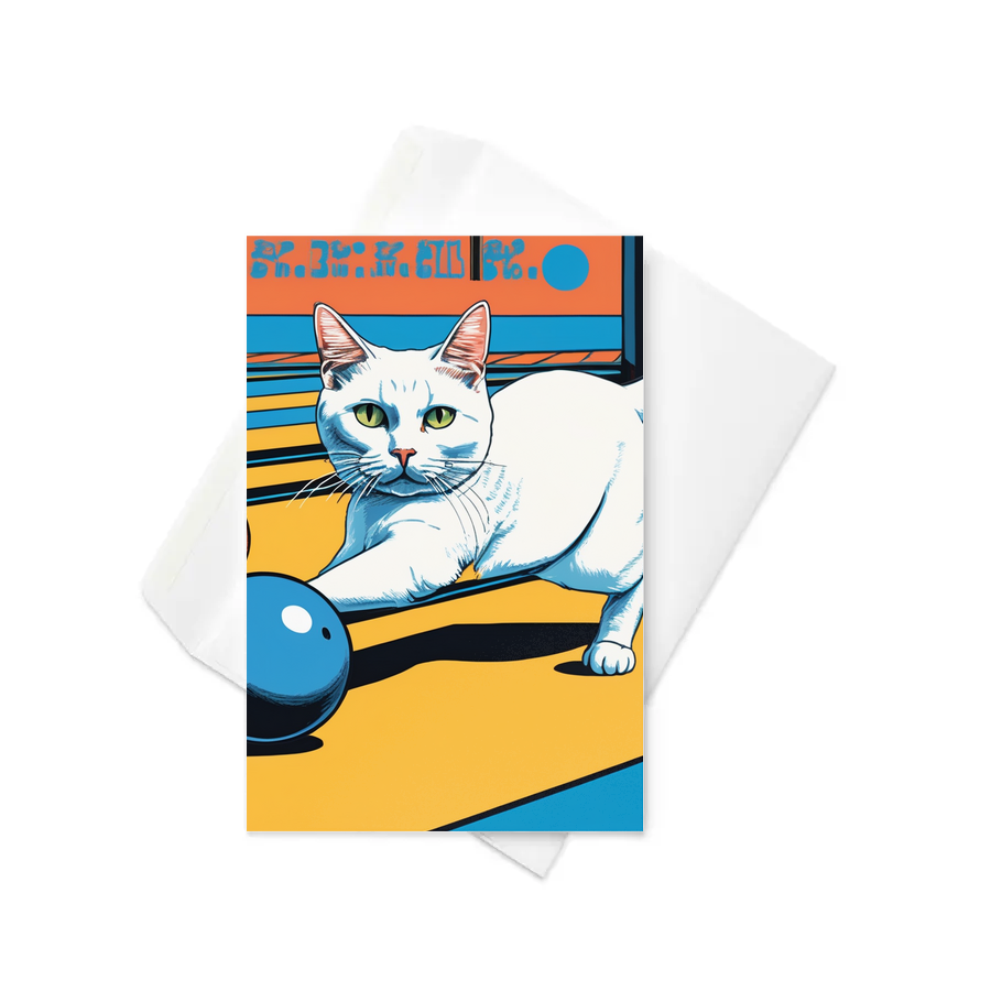PugMug Custom White Companion Cat Greeting Card