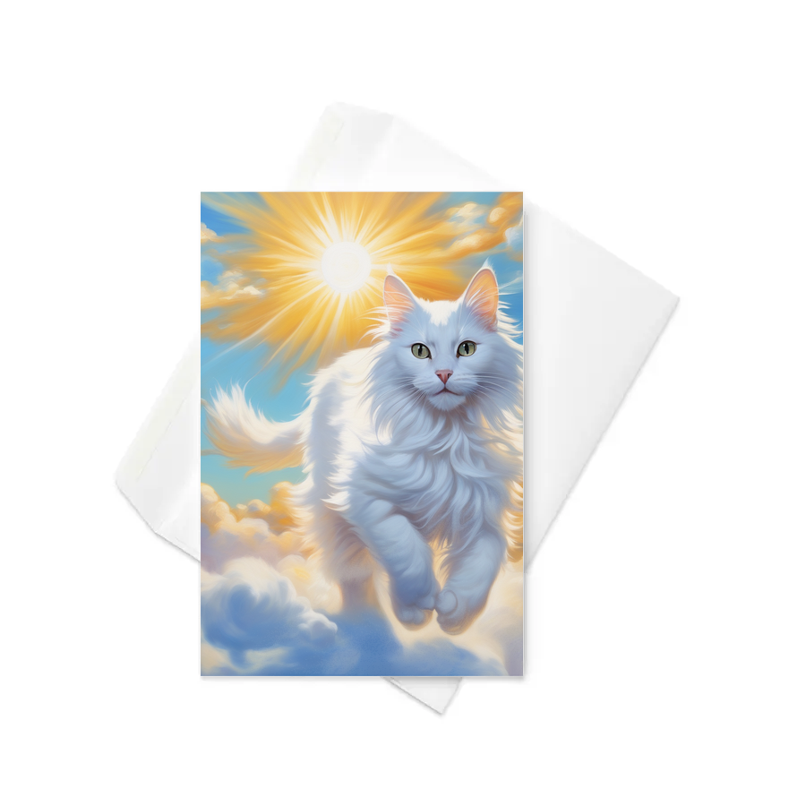 PugMug Custom White Companion Cat Greeting Card