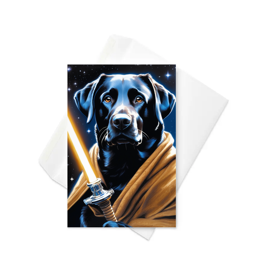 PugMug Custom Black Labrador Retriever Greeting Card