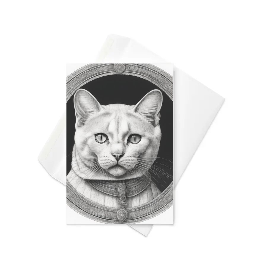 PugMug Custom White Exotic Cat Greeting Card