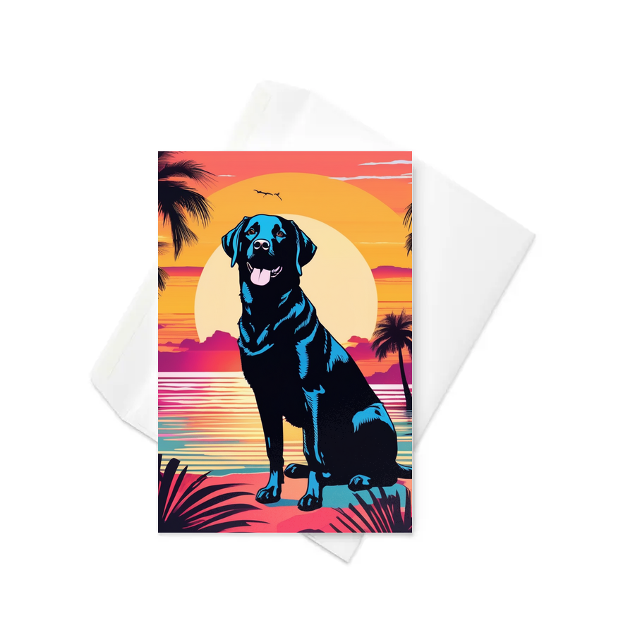 PugMug Custom Black Labrador Retriever Greeting Card