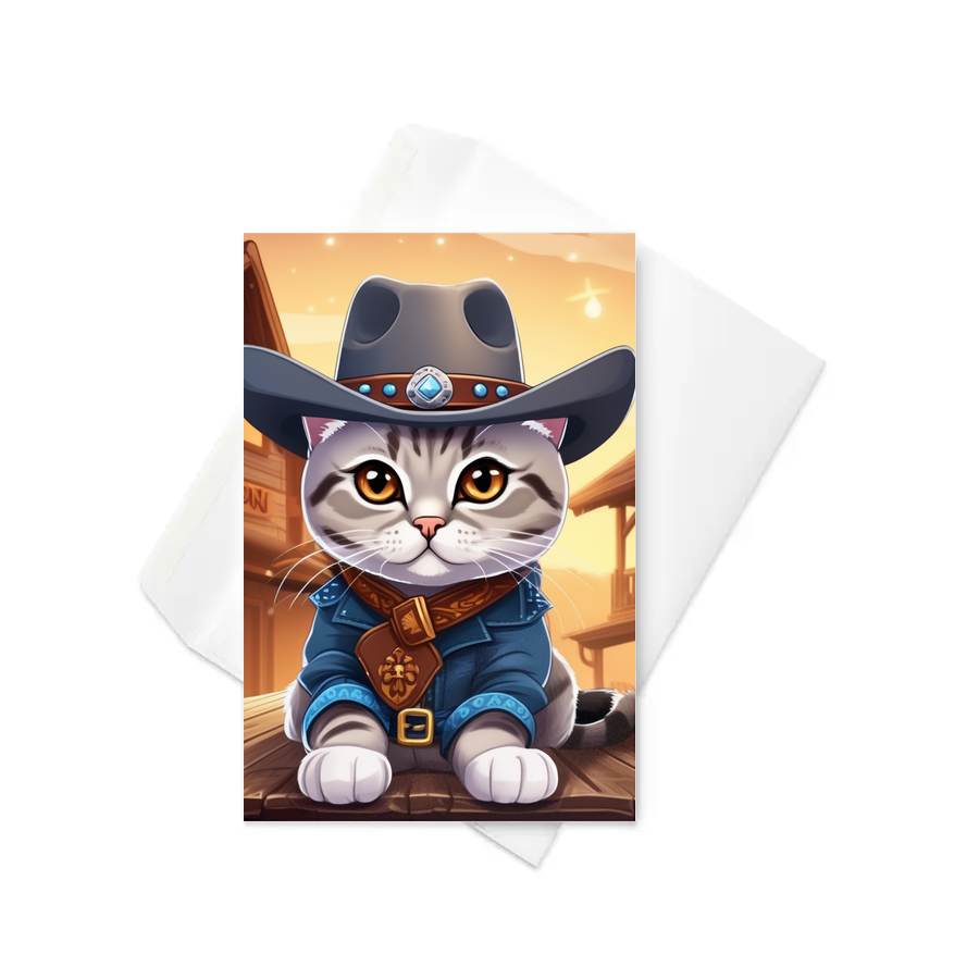 PugMug Custom Tabby British Shorthair Cat Greeting Card