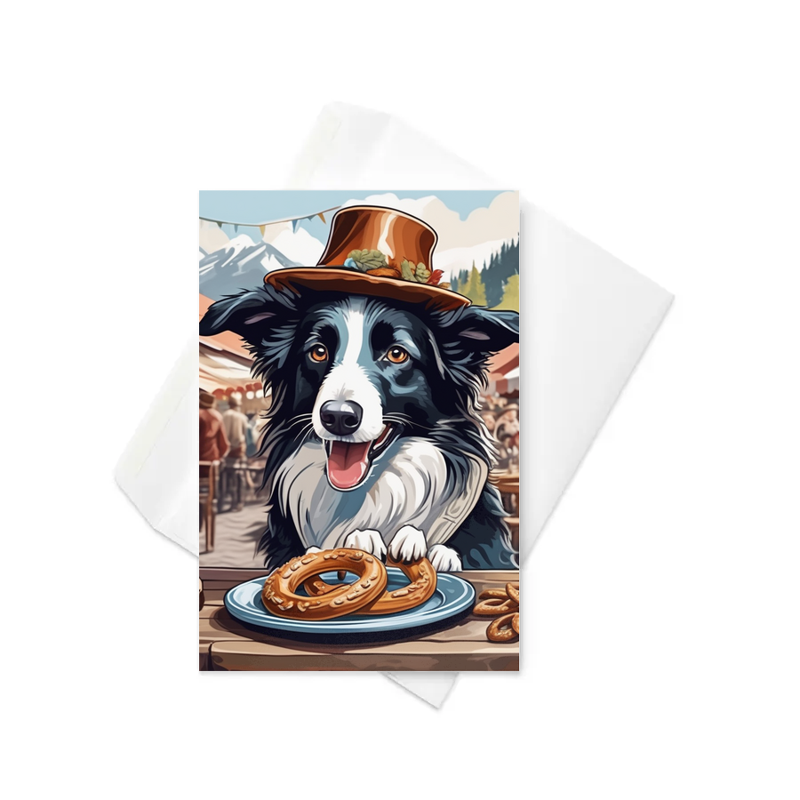 PugMug Custom Border Collie Greeting Card