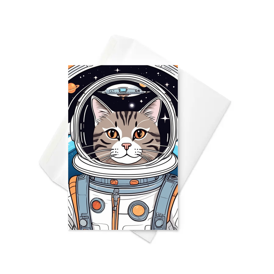 PugMug Custom Tabby Companion Cat Greeting Card