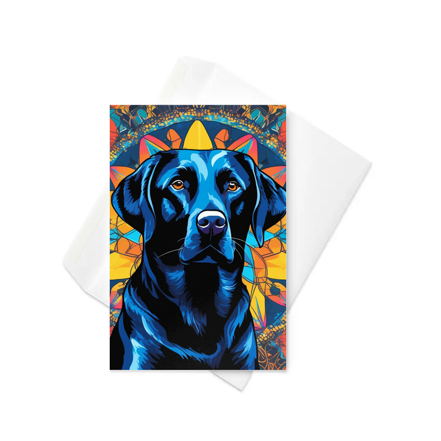 PugMug Custom Black Labrador Retriever Greeting Card