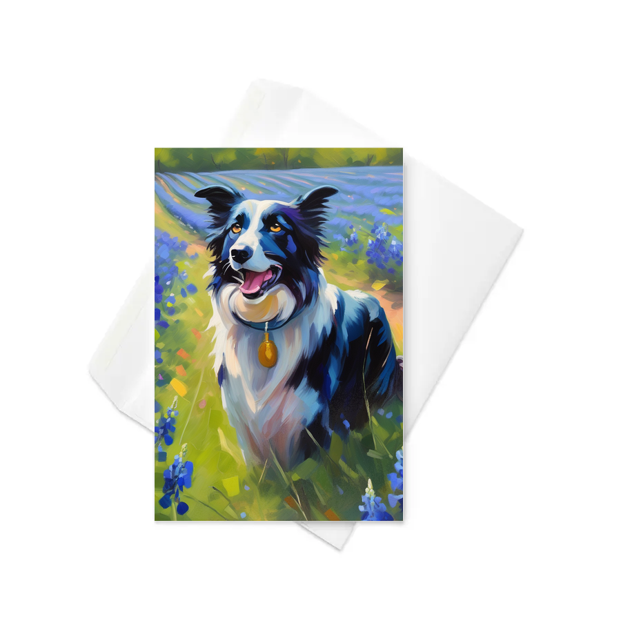 PugMug Custom Border Collie Greeting Card