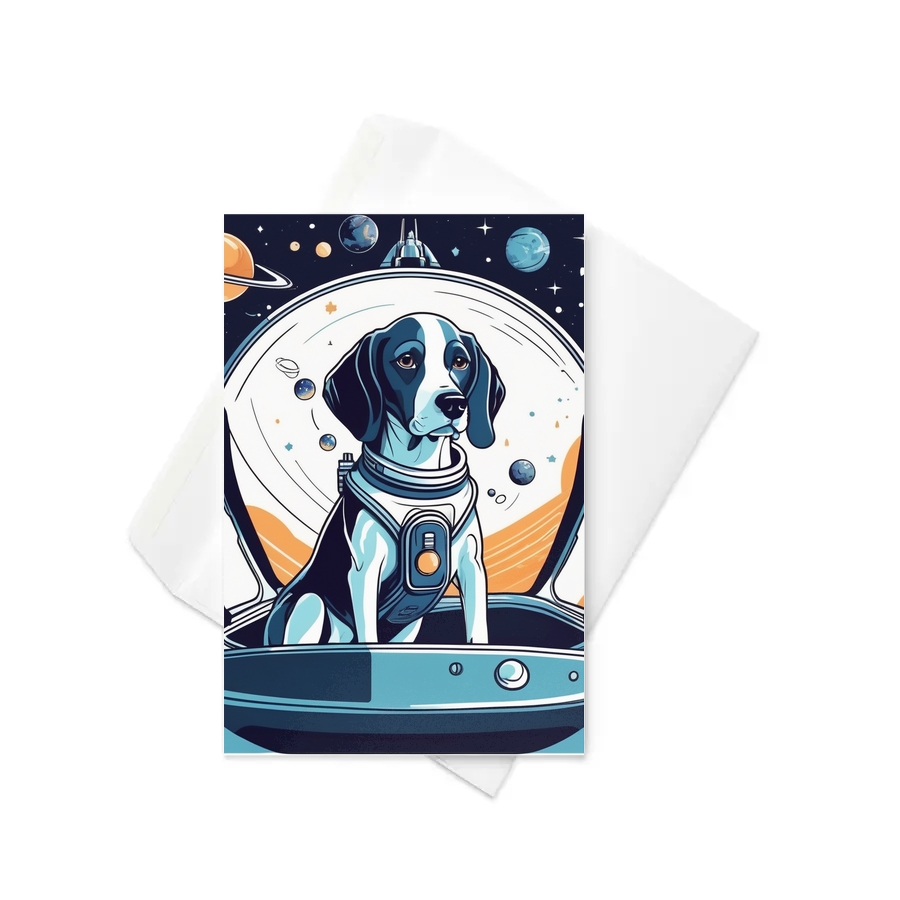 PugMug Custom Pointer Dog Greeting Card