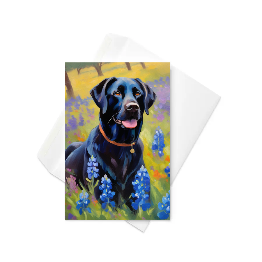 PugMug Custom Black Labrador Retriever Greeting Card