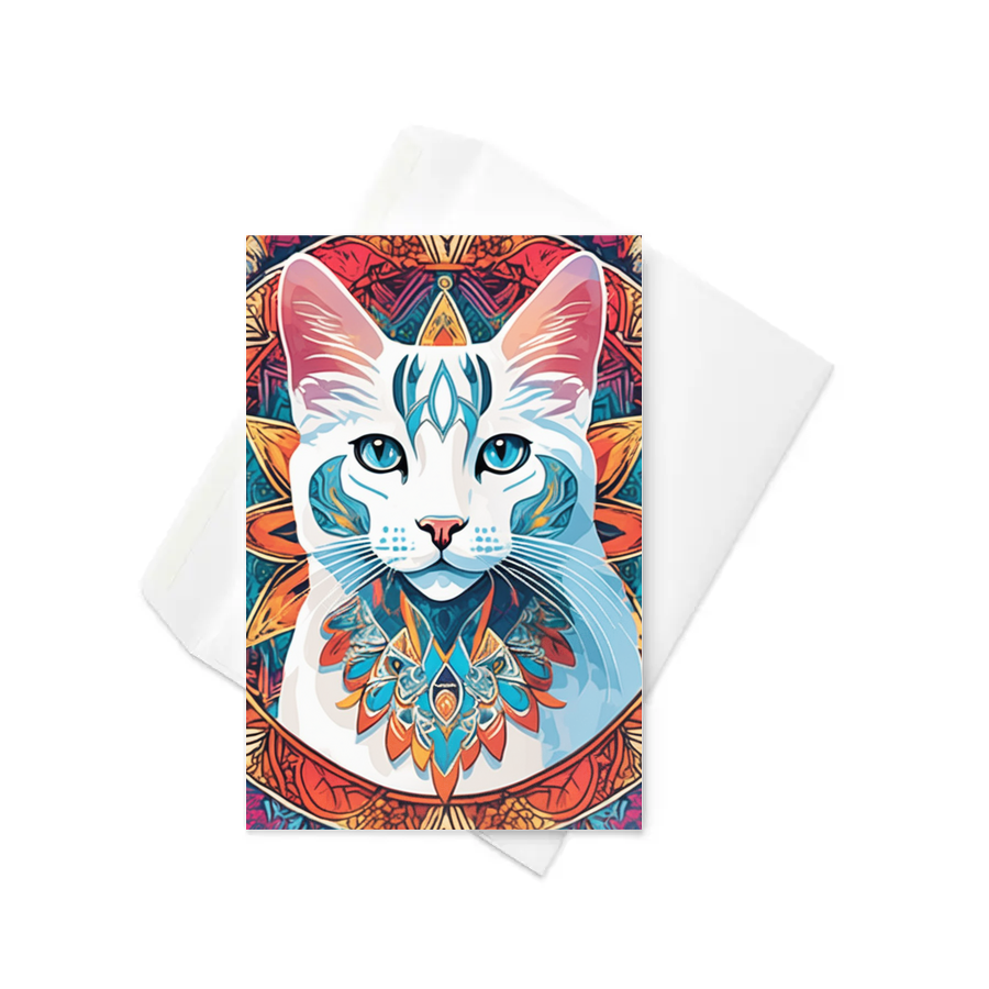 PugMug Custom White Companion Cat Greeting Card