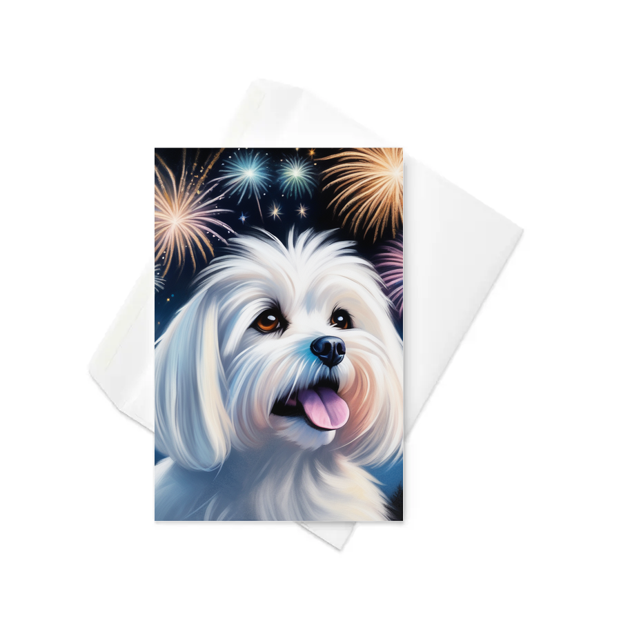 PugMug Custom Maltese Dog Greeting Card