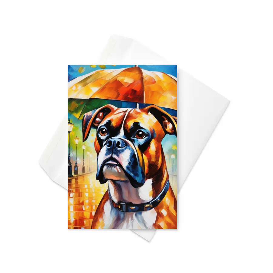 PugMug Custom Boxer Dog Greeting Card