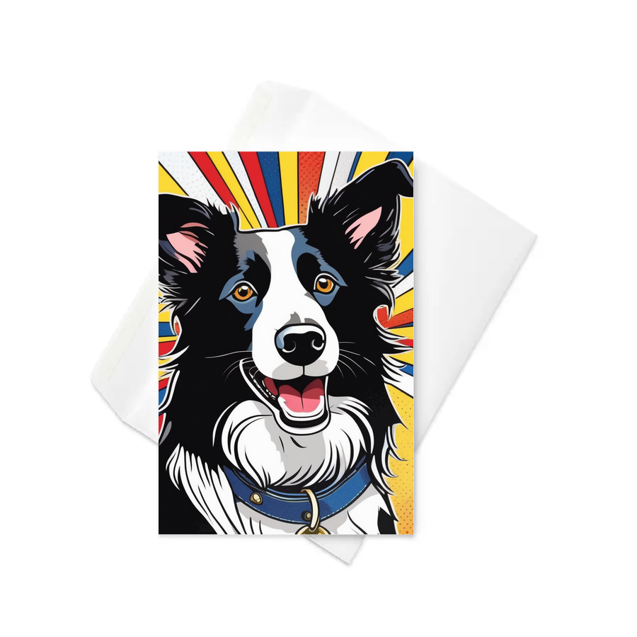 PugMug Custom Border Collie Greeting Card