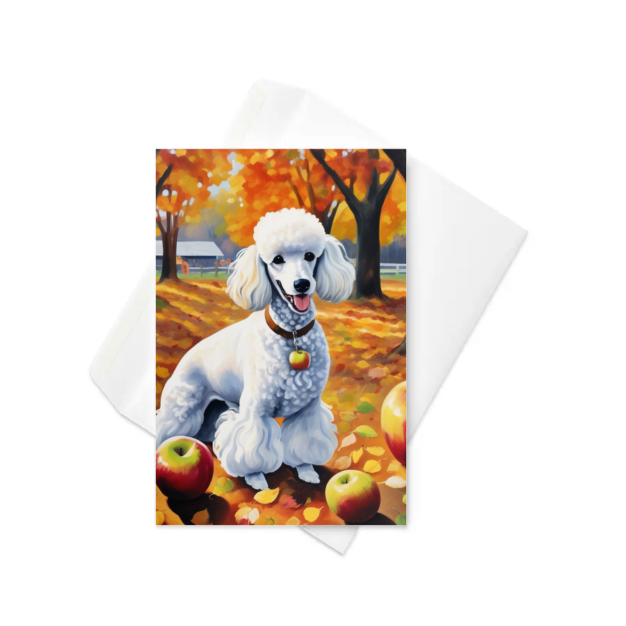 PugMug Custom White Poodle Greeting Card