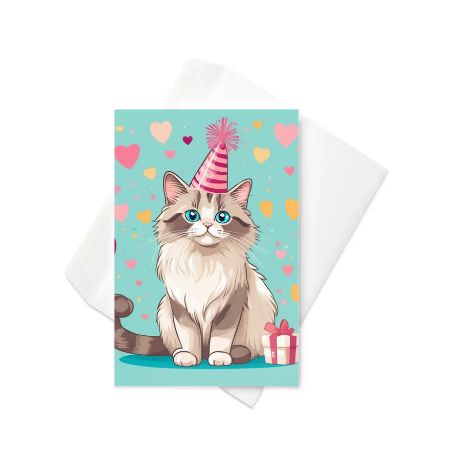 PugMug Custom Tabby Ragdoll Cat Greeting Card