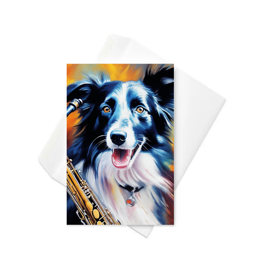 PugMug Custom Border Collie Greeting Card
