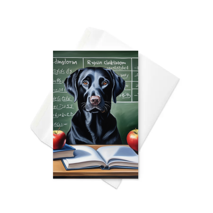 PugMug Custom Black Labrador Retriever Greeting Card