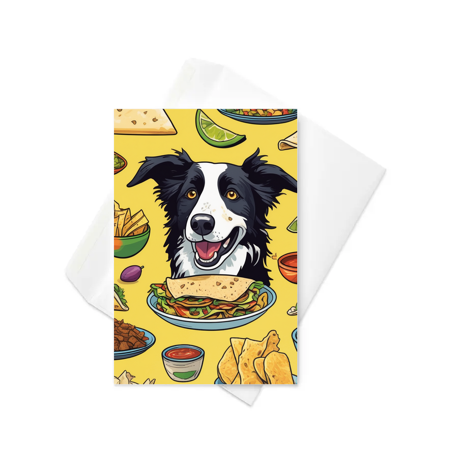 PugMug Custom Border Collie Greeting Card