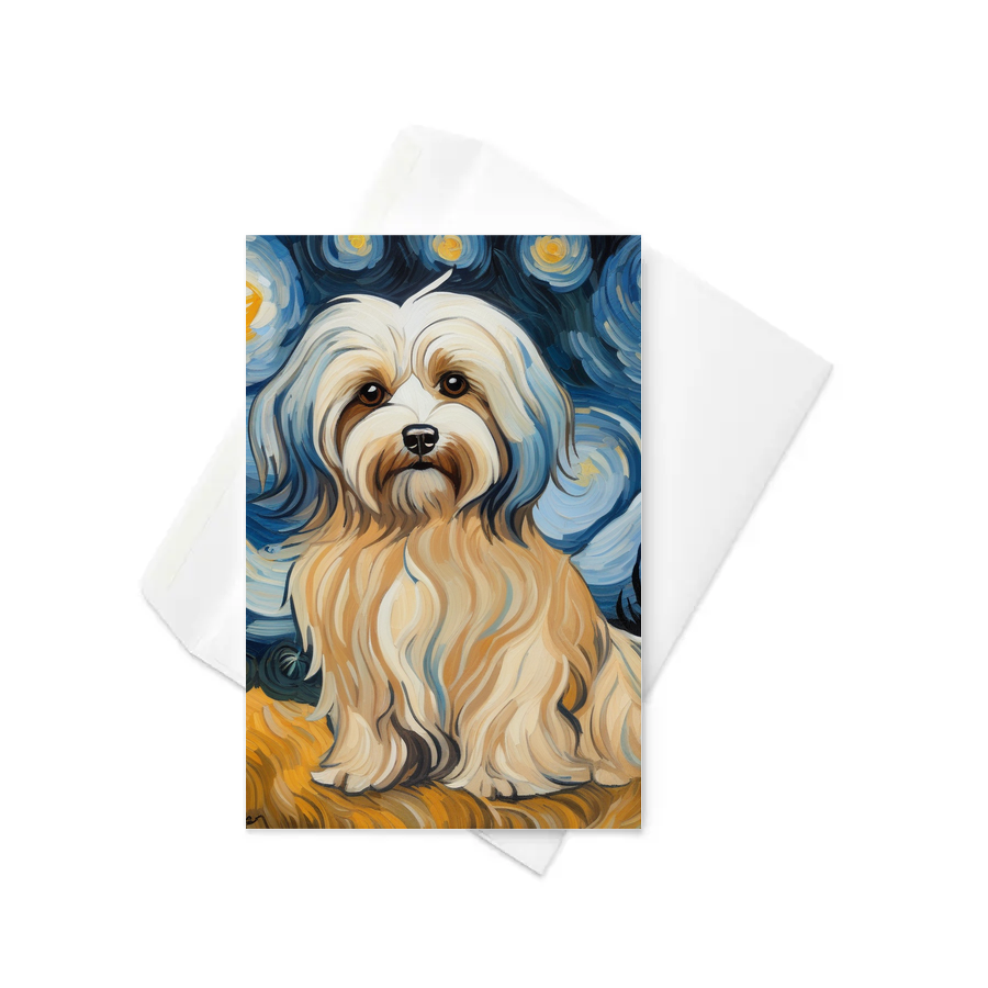 PugMug Custom Tan Havanese Dog Greeting Card