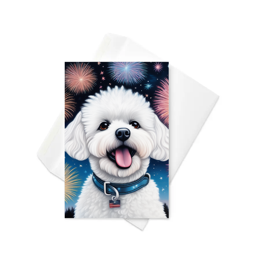 PugMug Custom Bichons Frise Greeting Card