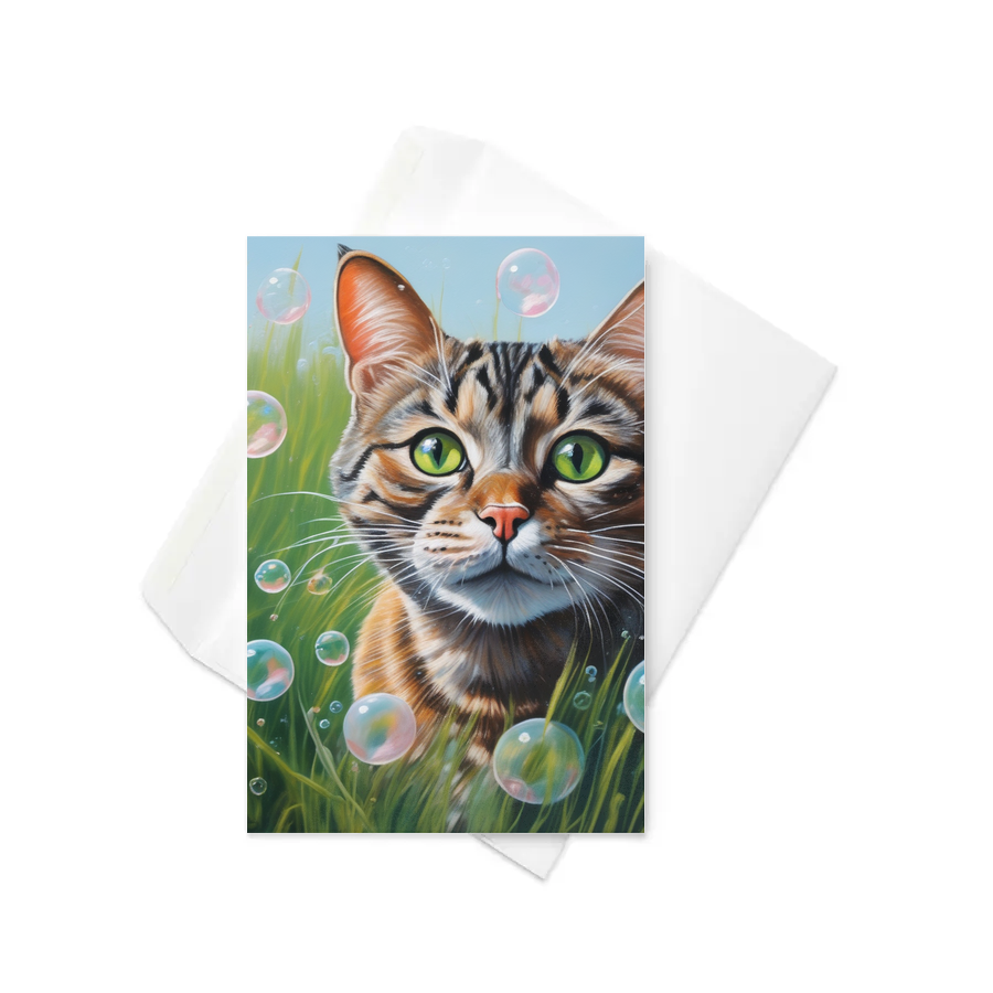 PugMug Custom Tabby Companion Cat Greeting Card