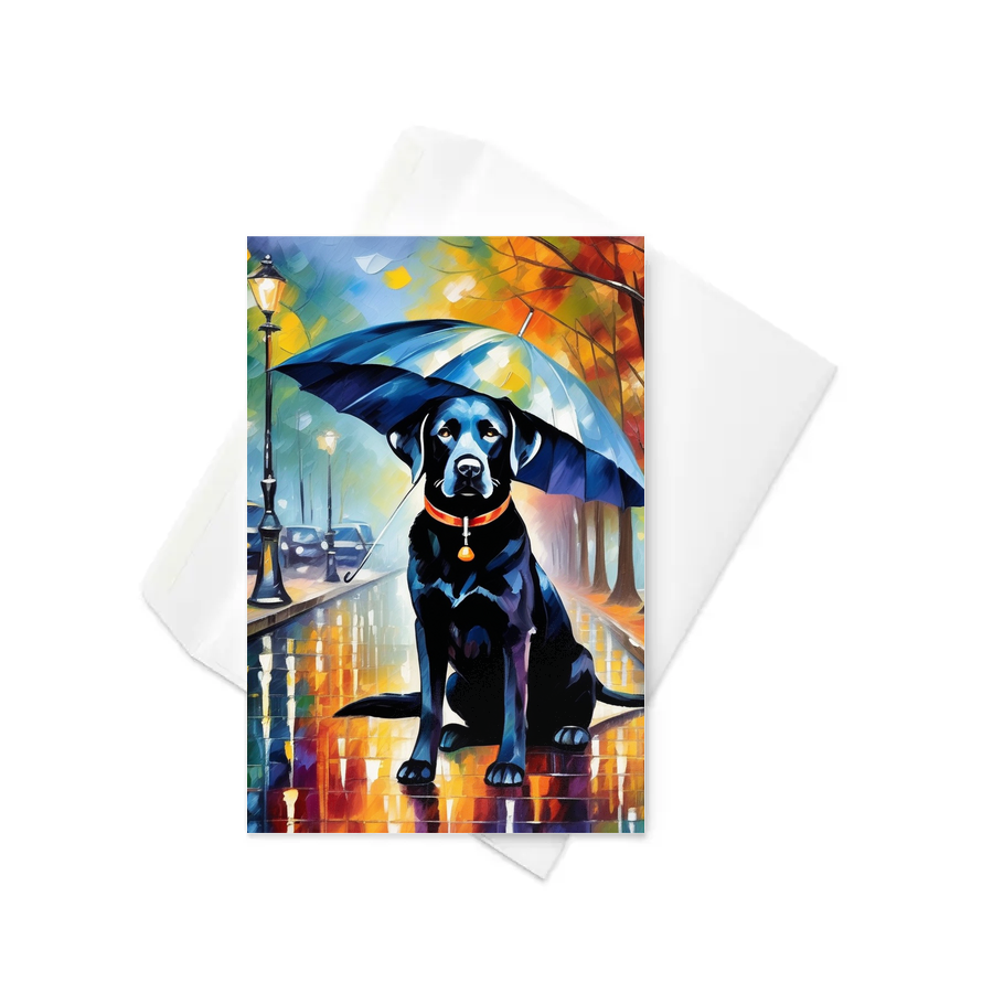 PugMug Custom Black Labrador Retriever Greeting Card