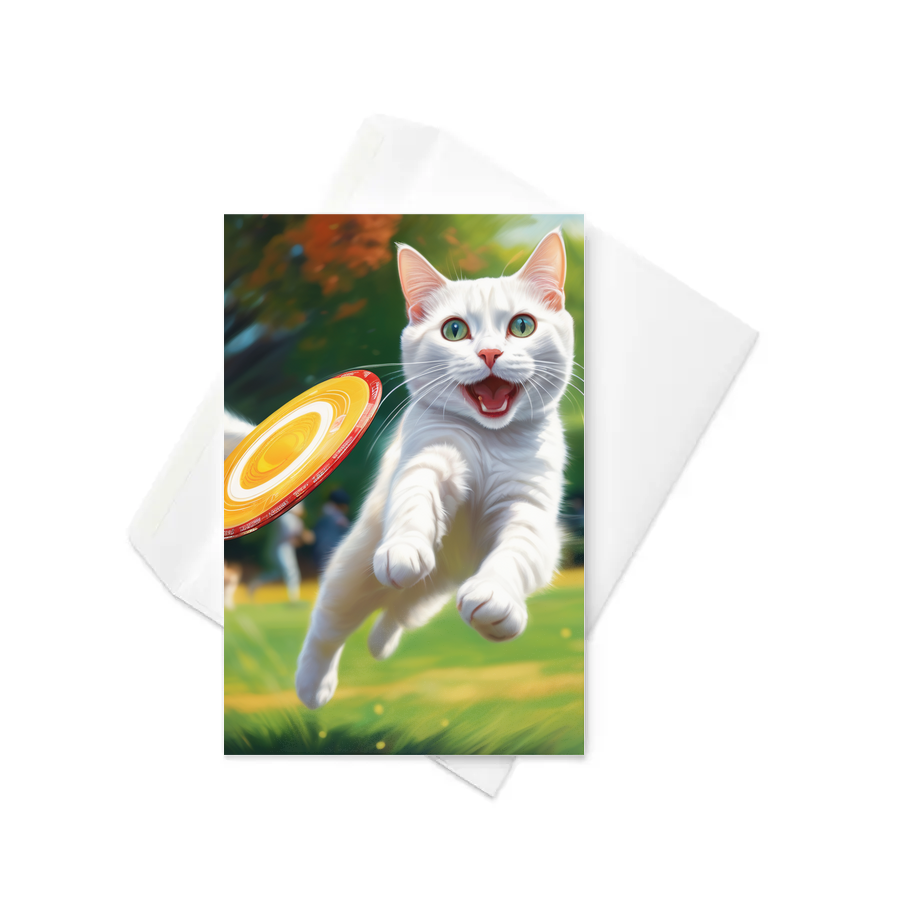 PugMug Custom White Companion Cat Greeting Card
