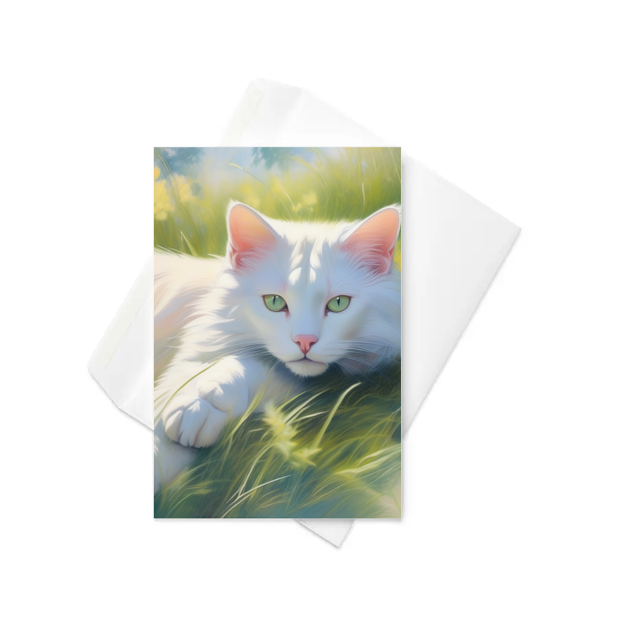 PugMug Custom White Exotic Cat Greeting Card