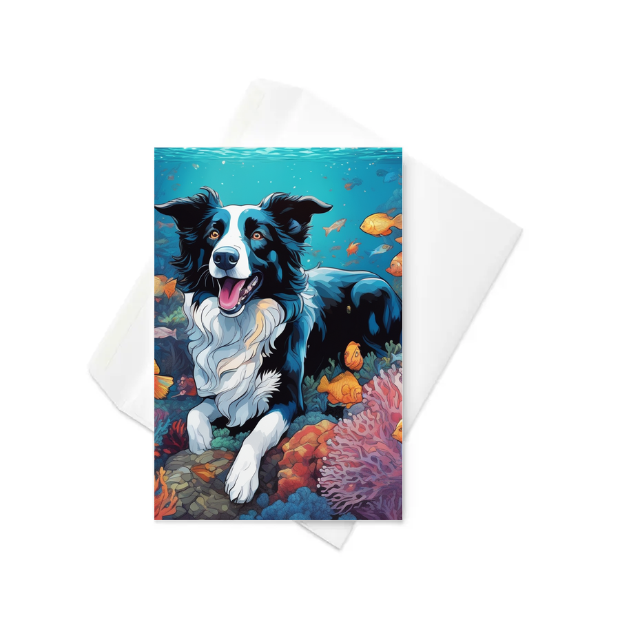 PugMug Custom Border Collie Greeting Card