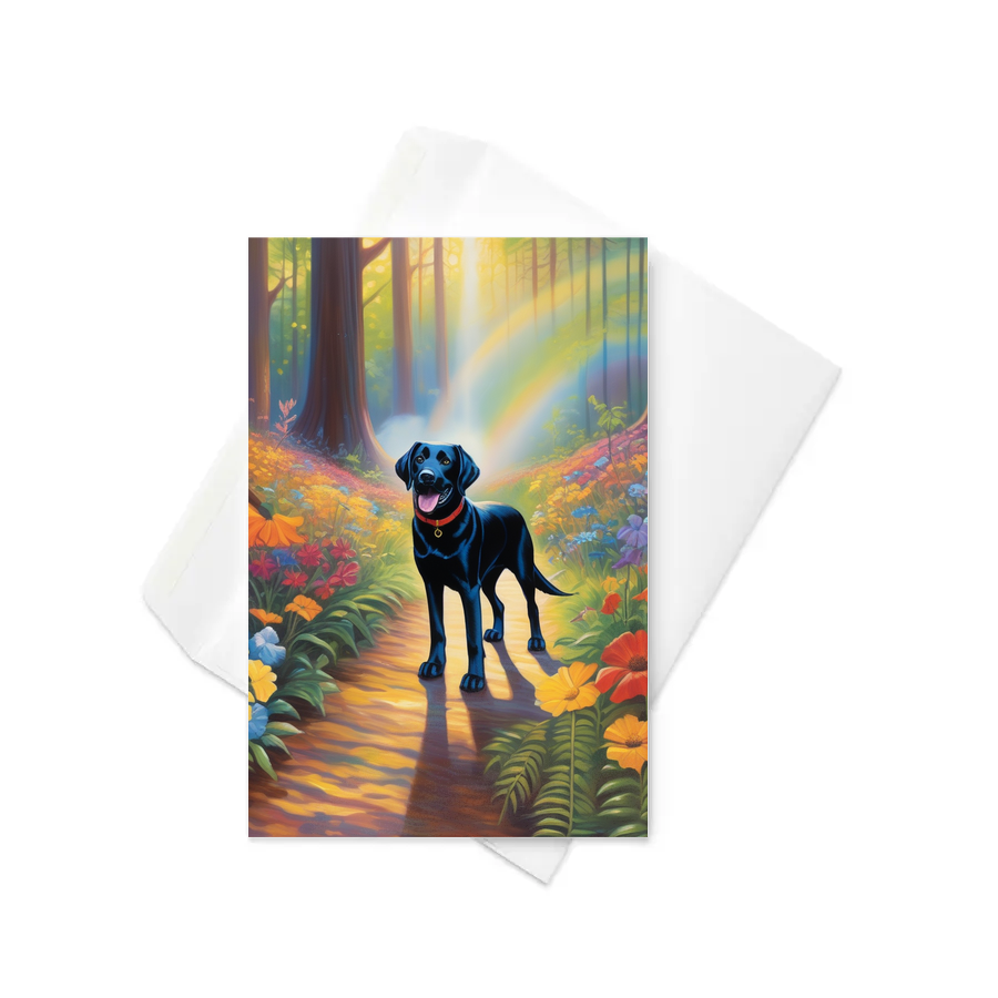 PugMug Custom Black Labrador Retriever Greeting Card