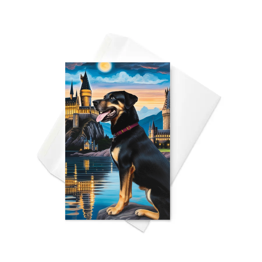 PugMug Custom Blue Greeting Card