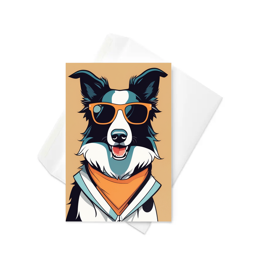 PugMug Custom Border Collie Greeting Card