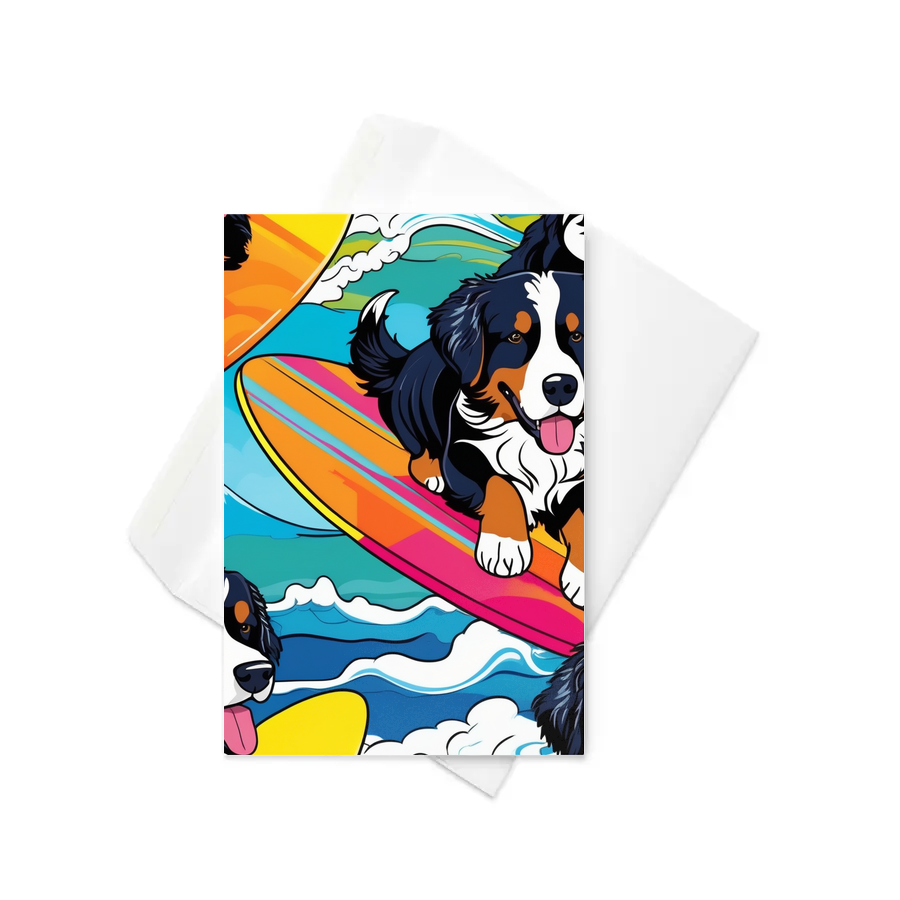 PugMug Custom Bernese Mountain Dog Greeting Card