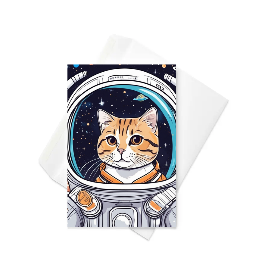 PugMug Custom Tabby Scottish Fold Cat Greeting Card