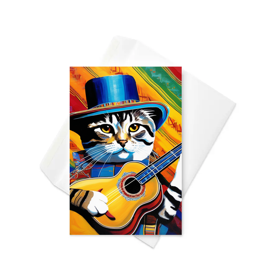 PugMug Custom Tabby Scottish Fold Cat Greeting Card